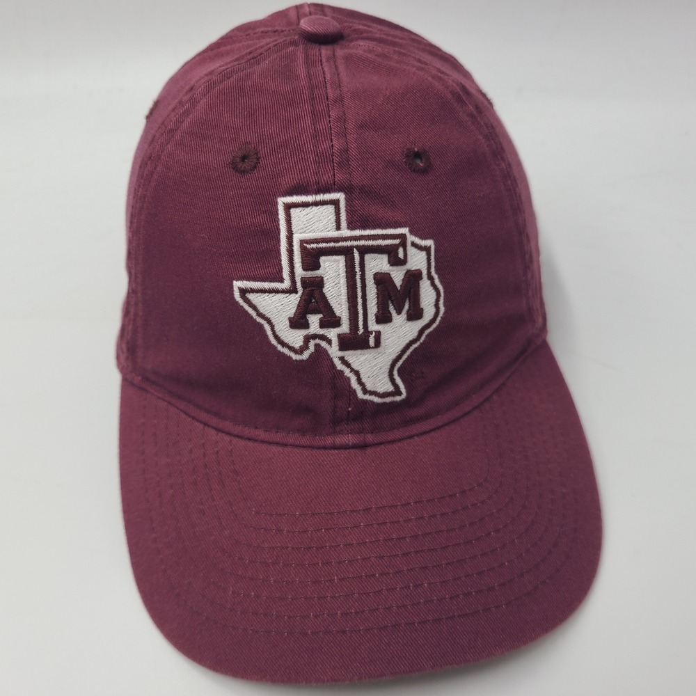 Texas A&M Aggies Hat Strapback Adidas Maroon White NCAA University State Logo